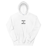 Bald is Bold White Hoodie - Bald and Bold