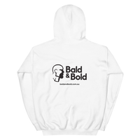 Bald & Bold White Hoodie