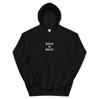 Bald is Bold Black Hoodie - Bald and Bold